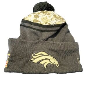 New Era Denver Broncos Salute To Service 2016 On Field Knit Hat Beanie Pom